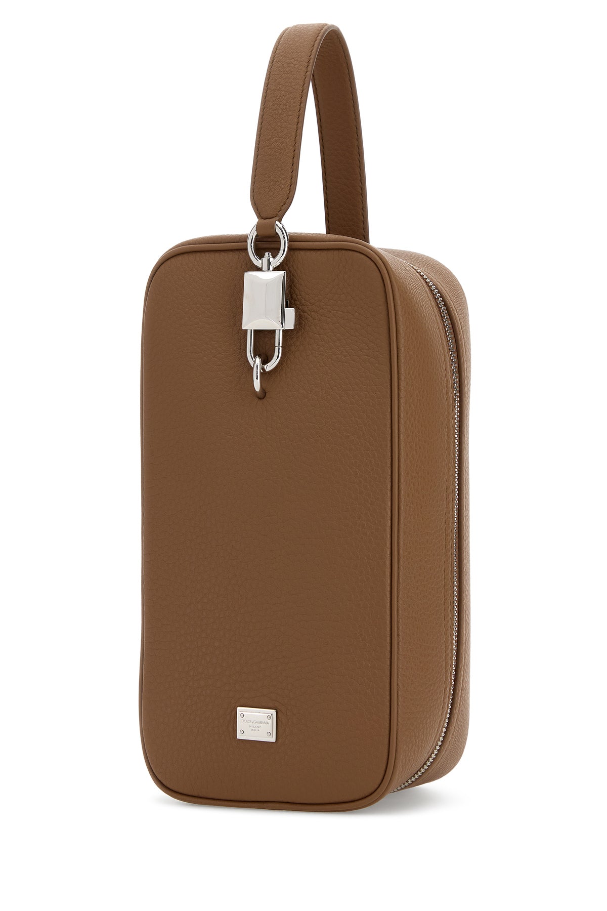 Dolce & Gabbana Borsa a mano Lock in pelle cammello, view 2