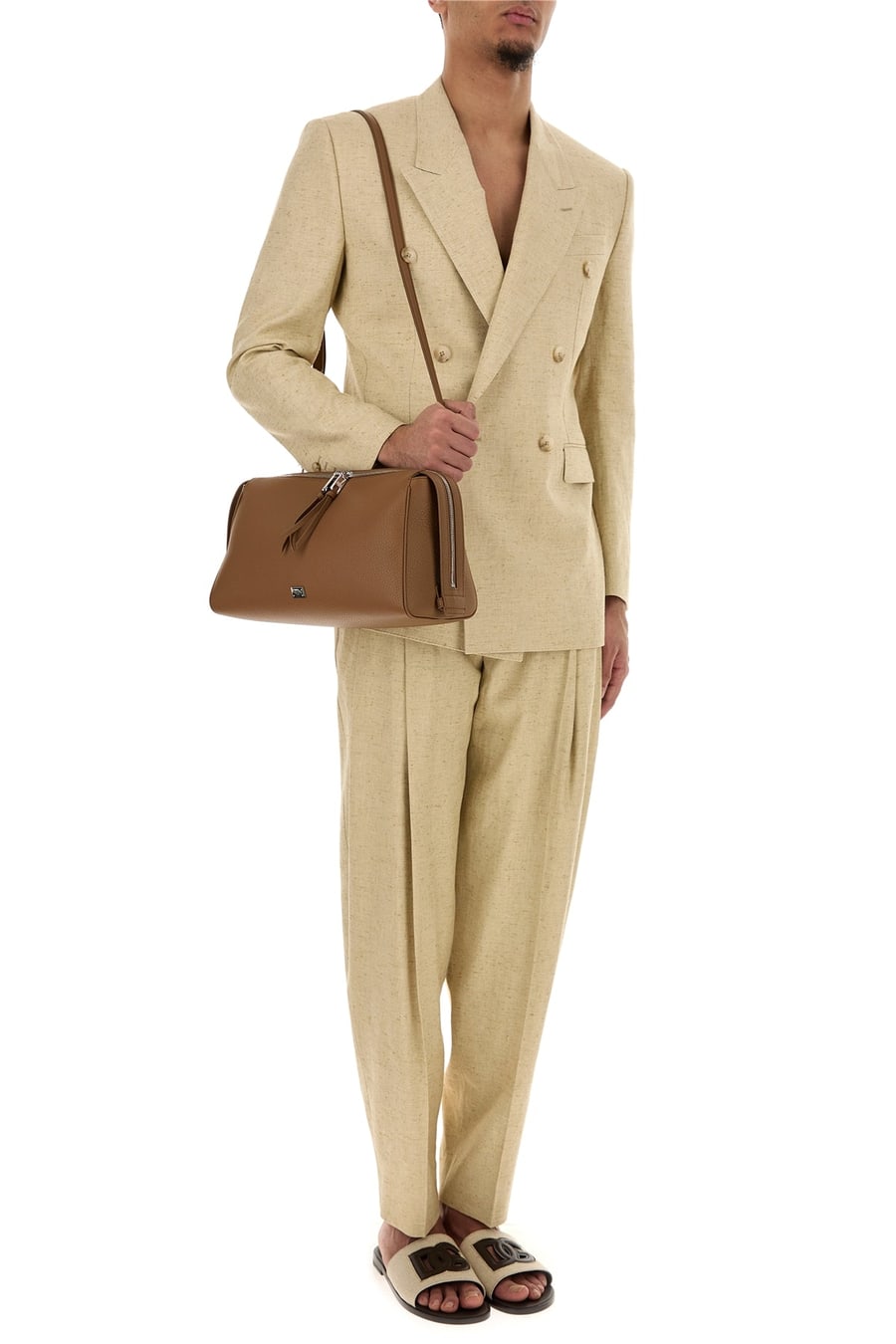 Dolce & Gabbana Borsa a mano Vittoria in pelle cammello, view 5