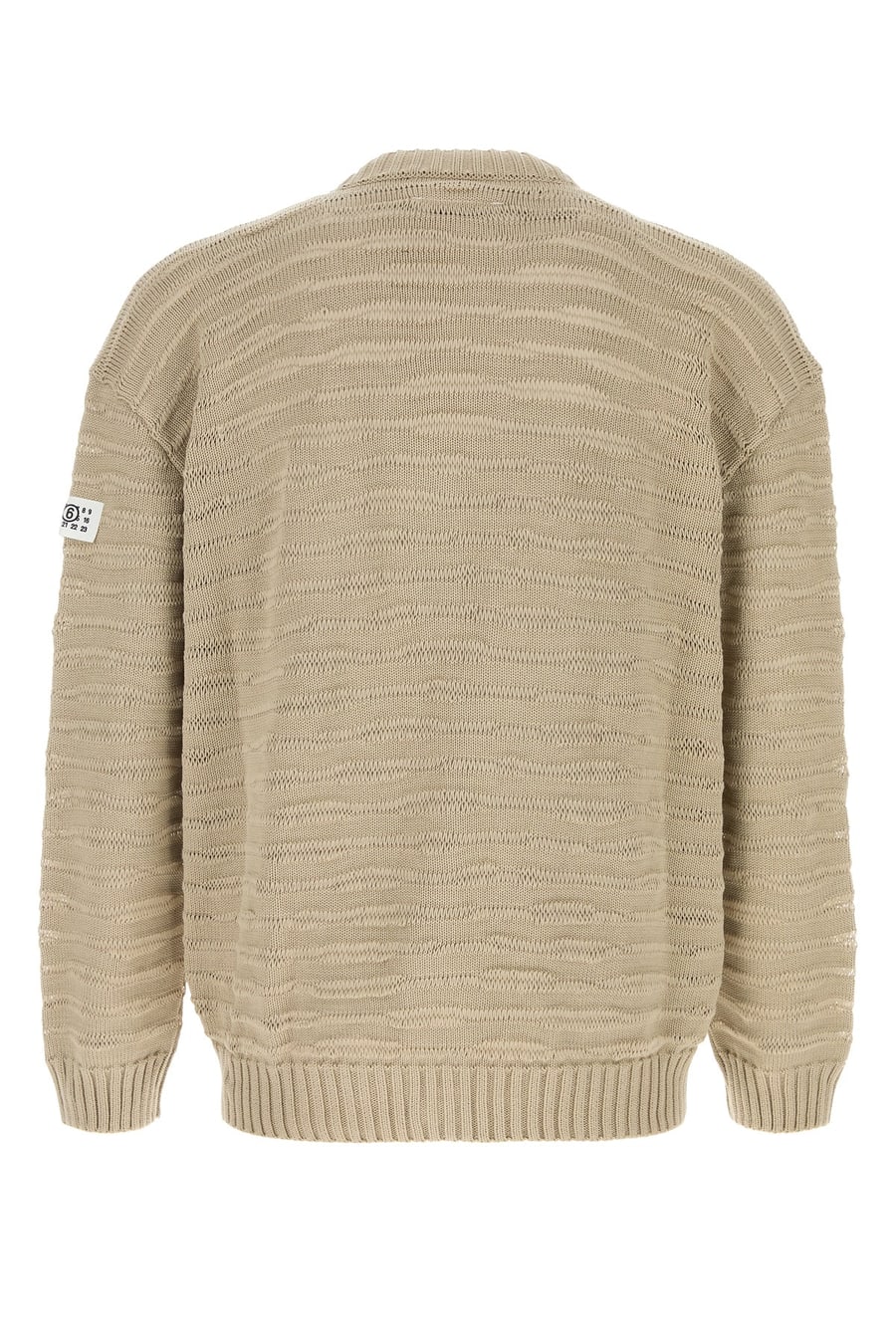 MM6 Maison Margiela Cardigan in cotone beige, view 2