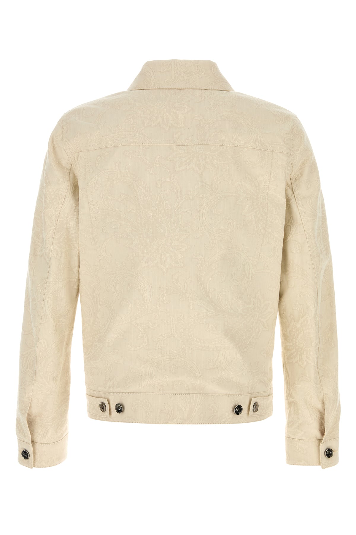 Etro Giacca in denim stretch sabbia, view 2