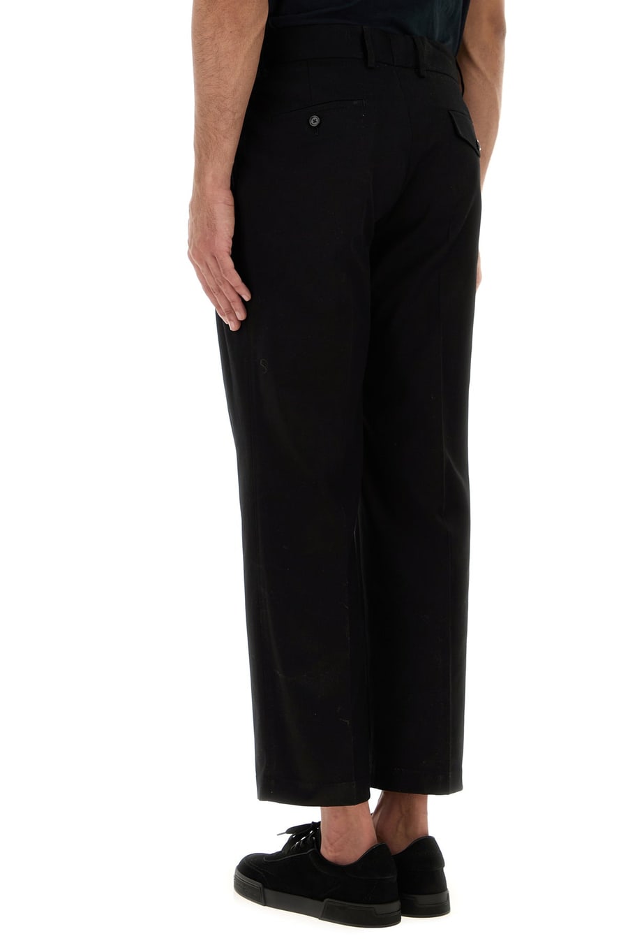 Dolce & Gabbana Pantalone in cotone stretch nero, view 4