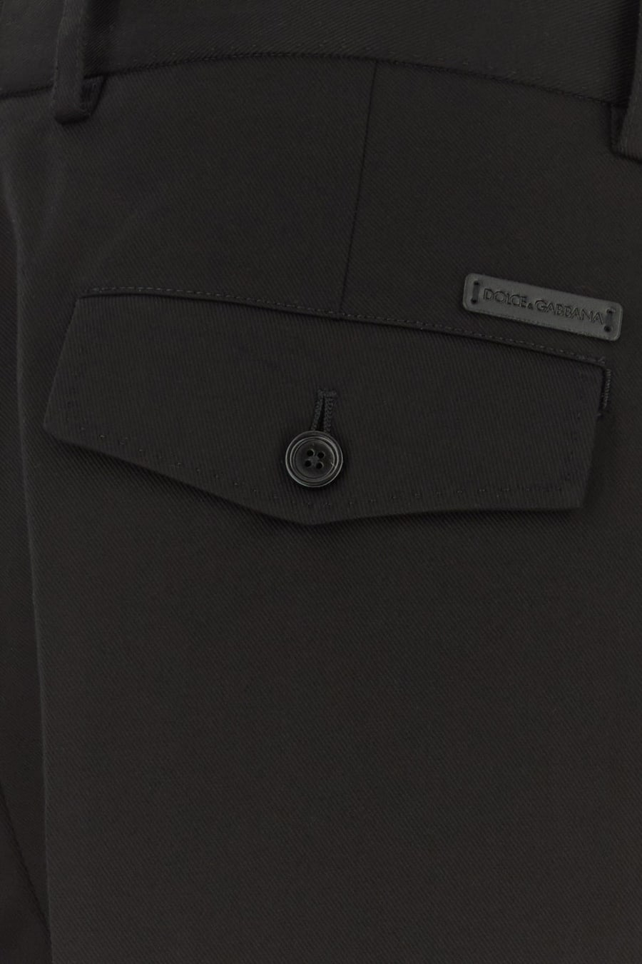 Dolce & Gabbana Pantalone in cotone stretch nero, view 5