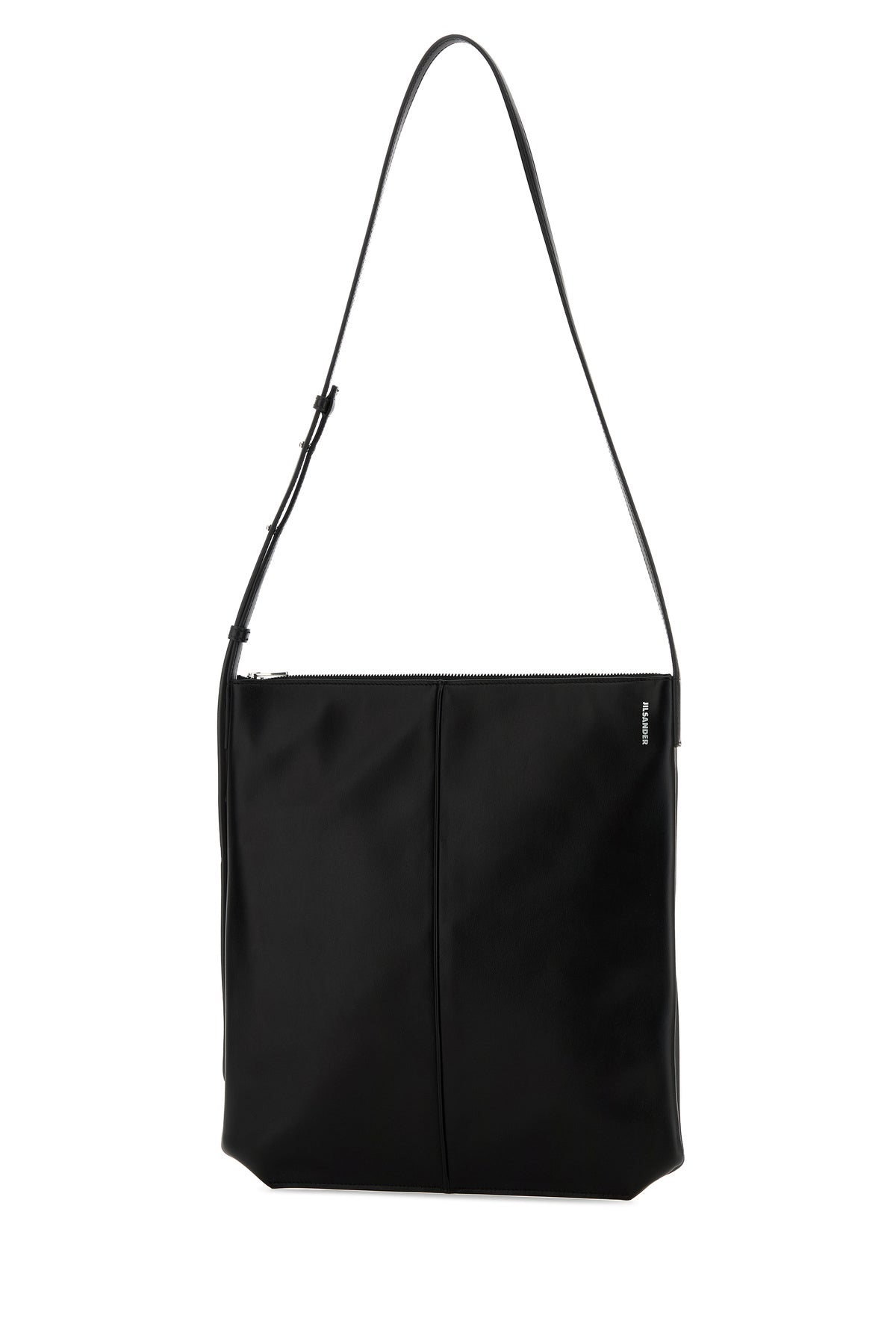 Jil Sander Borsa a tracolla Linea in pelle nera, view 2