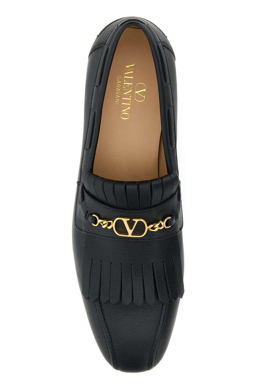 Valentino Garavani Mocassini VLogo Signature in pelle nera, view 4