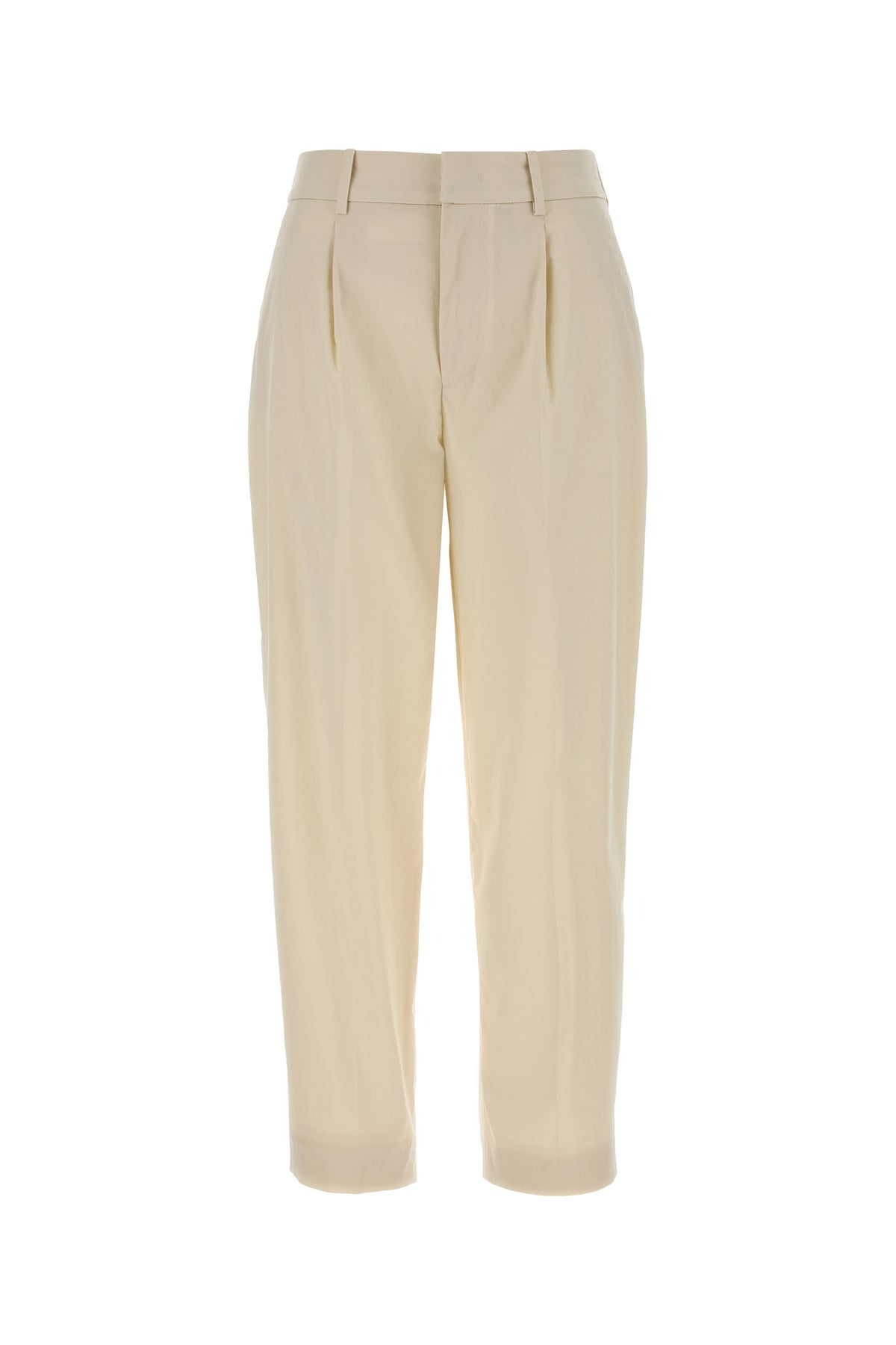 PT Torino Pantalone Daisy in misto cotone stretch avorio
