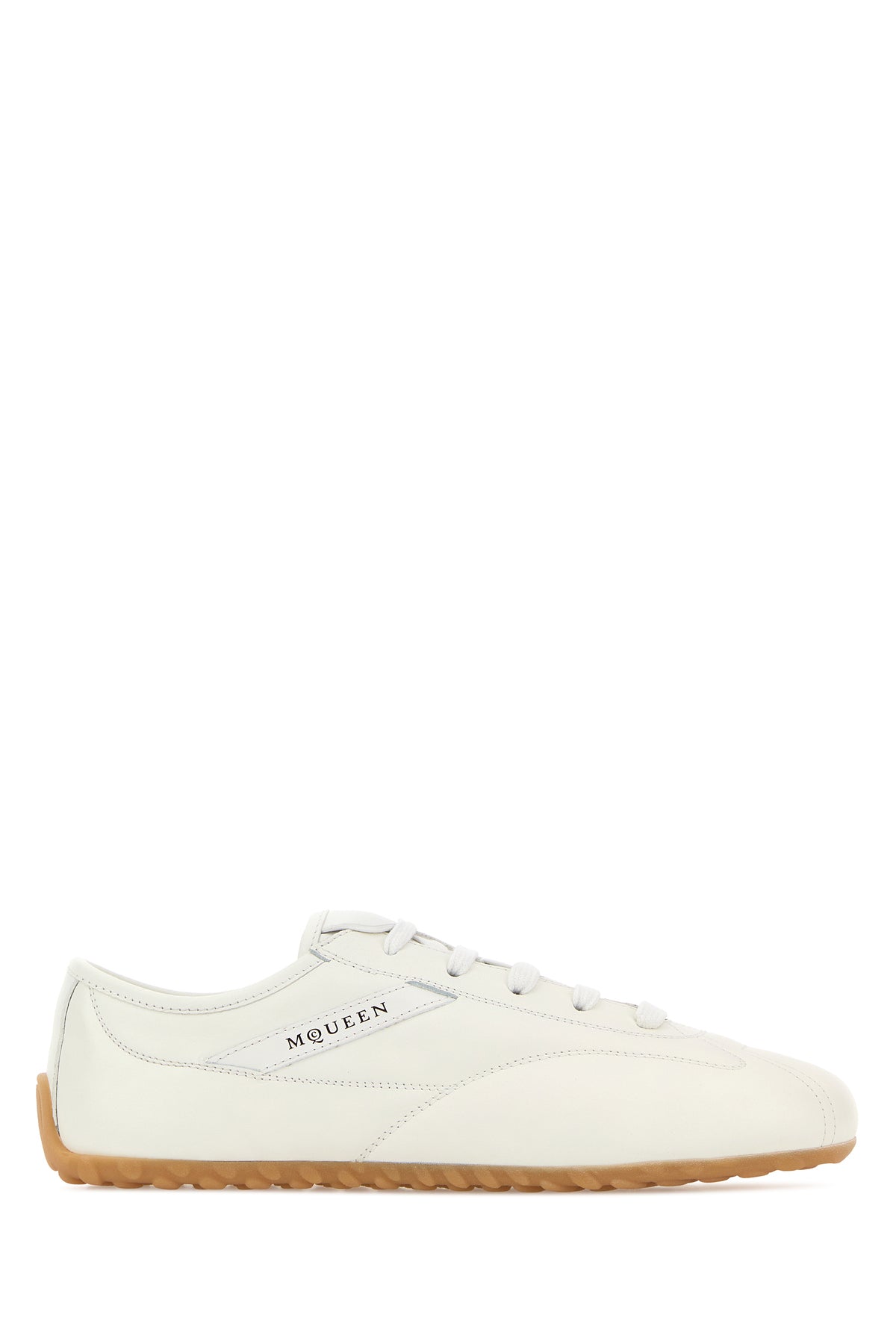Alexander McQueen Sneakers Boxe in pelle avorio