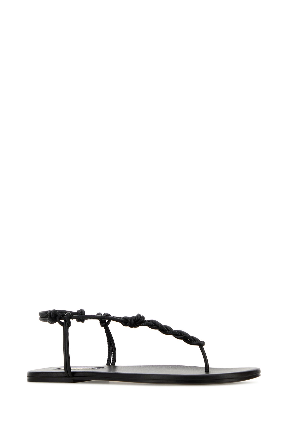 Jil Sander Sandali Tangle in pelle nera, view 2