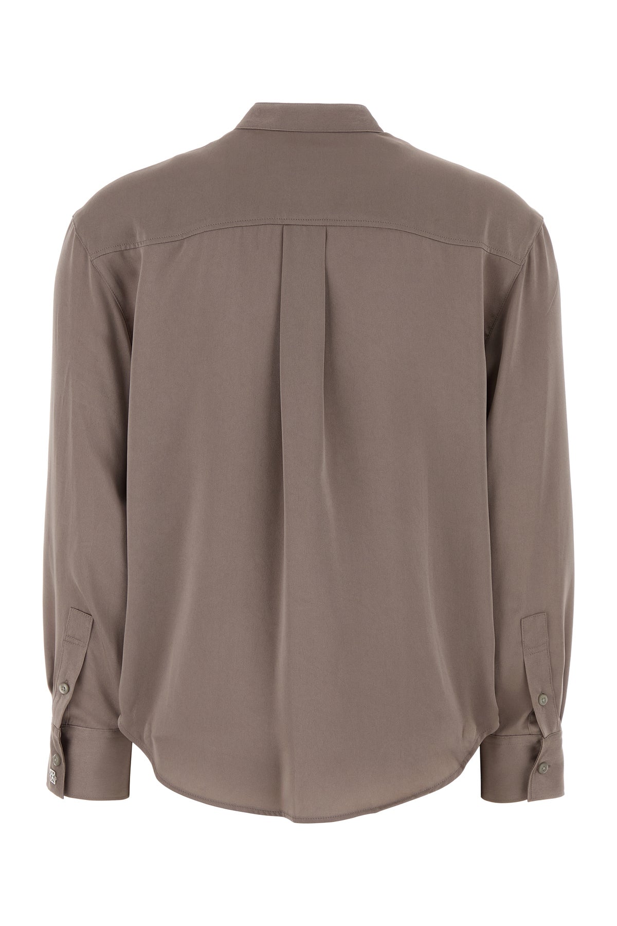 CALVIN KLEIN Camicia in raso rosa antico, view 2