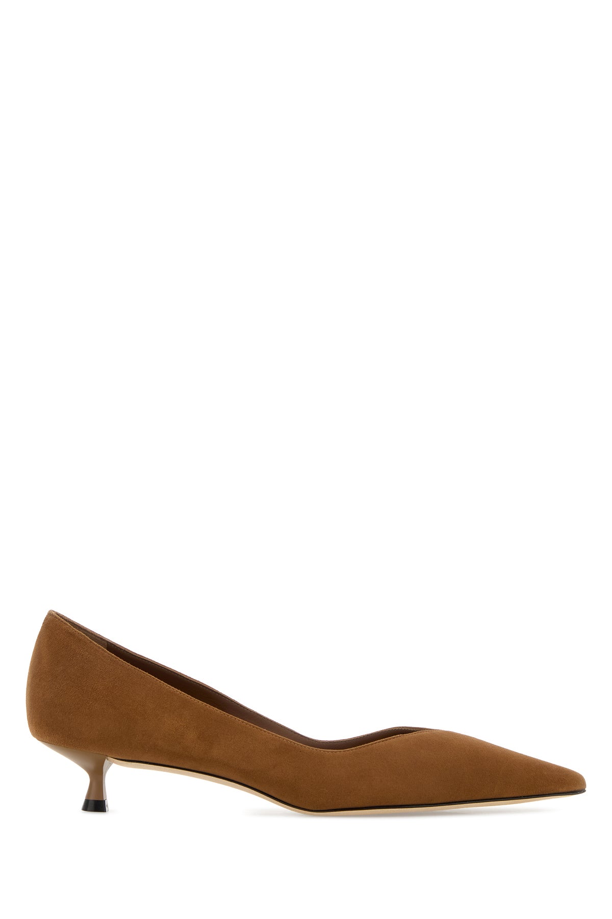 STUART WEITZMAN Scarpe con tacco Eva 35 in pelle scamosciata cammello