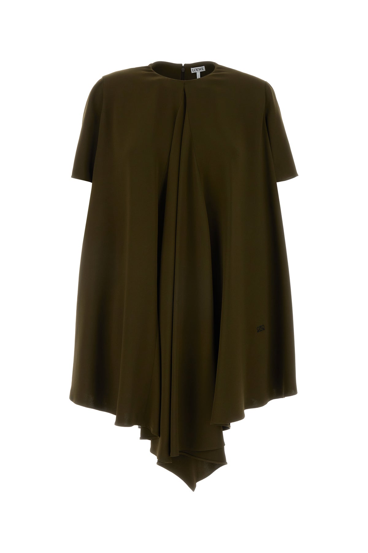 Loewe Mini abito in cady stretch kaki