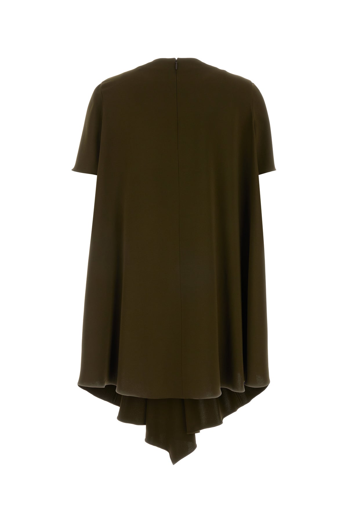 Loewe Mini abito in cady stretch kaki, view 2