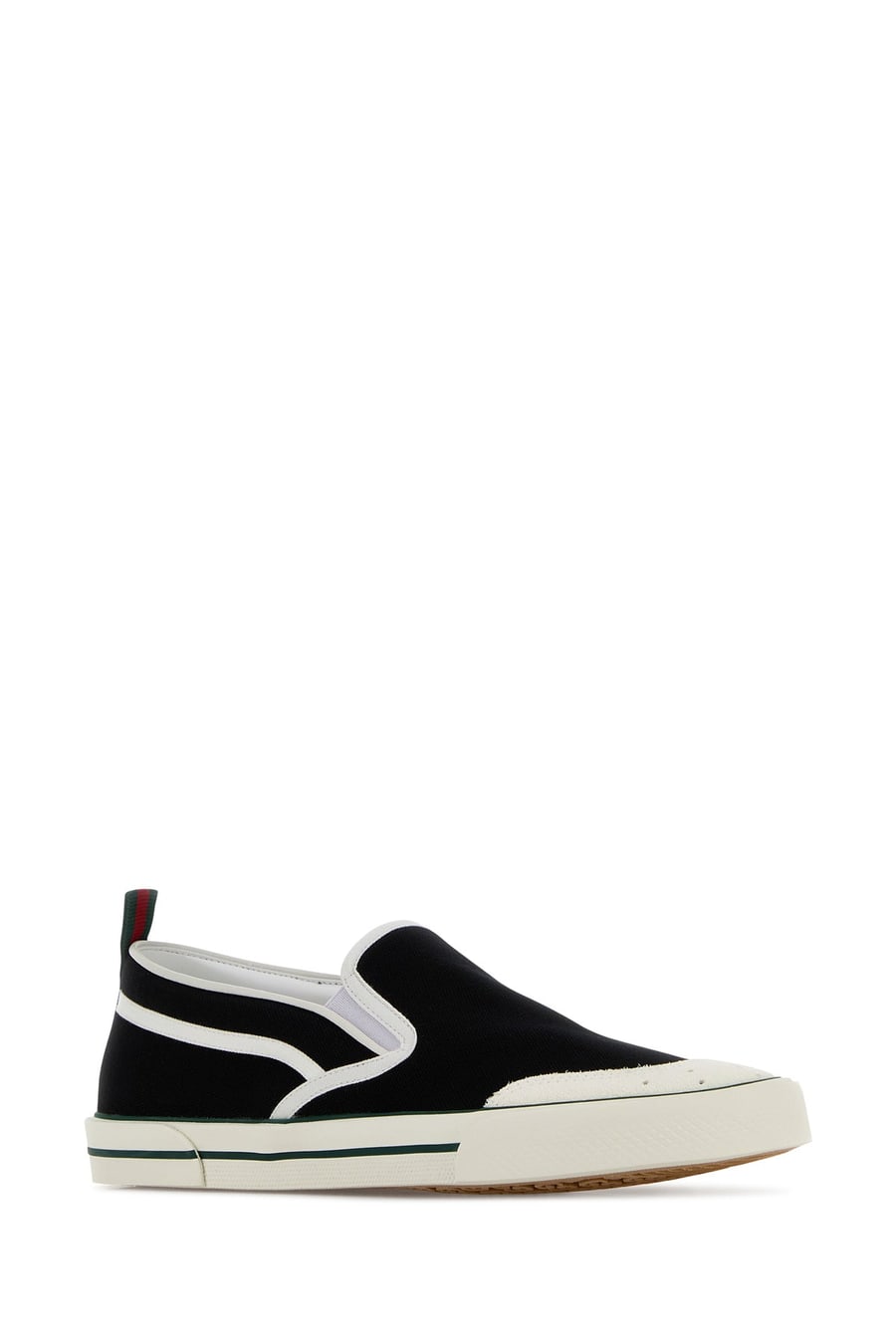 Gucci Slip on in tela nera, view 2