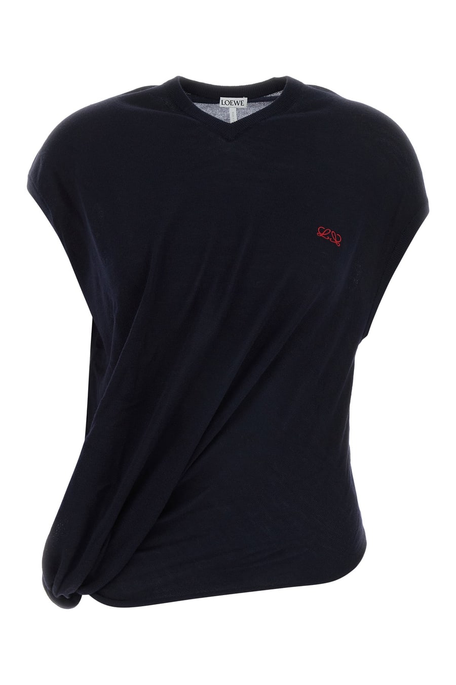 Loewe Gilet in misto lana blu notte