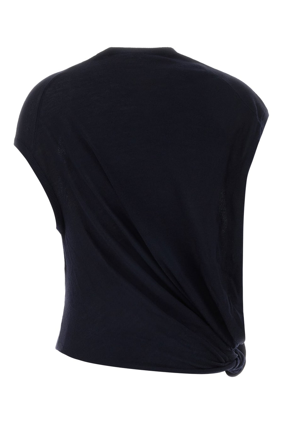 Loewe Gilet in misto lana blu notte, view 2