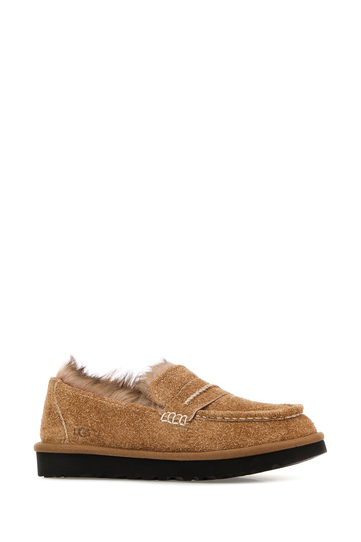UGG Mocassini Ellis in pelle scamosciata cammello, view 2