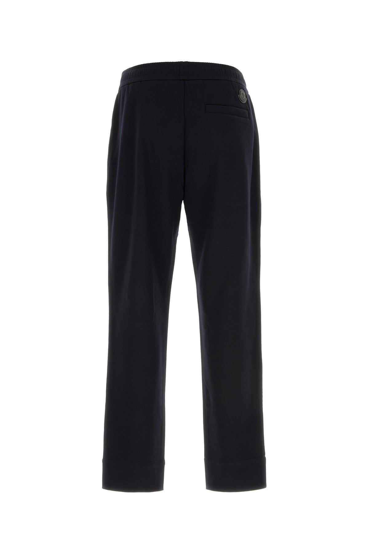 Moncler Pantalone jogging in misto cotone blu notte, view 2
