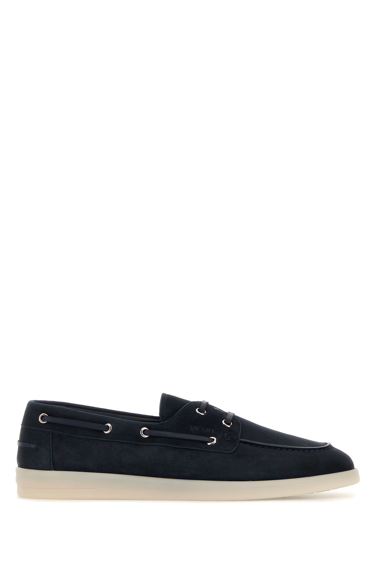 Prada Mocassini in pelle scamosciata blu navy