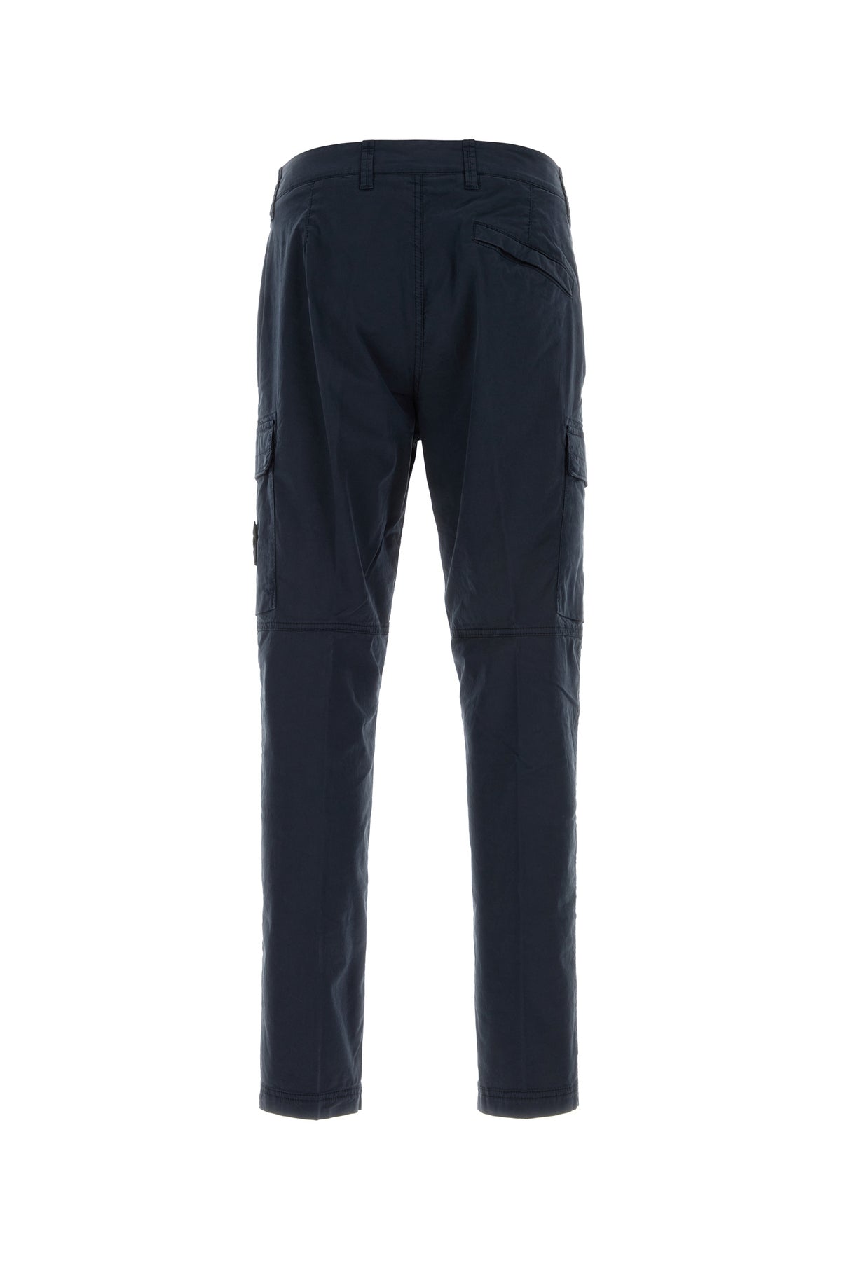 Stone Island Pantalone cargo in cotone stretch blu navy, view 2