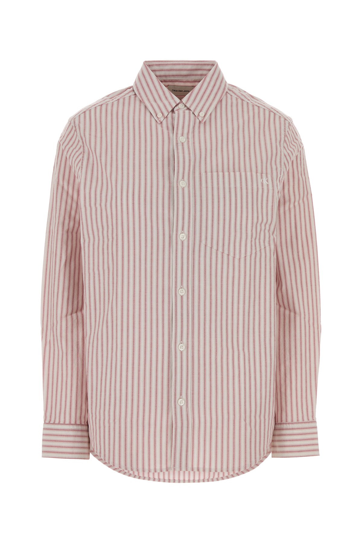 CALVIN KLEIN Camicia in oxford stretch ricamato