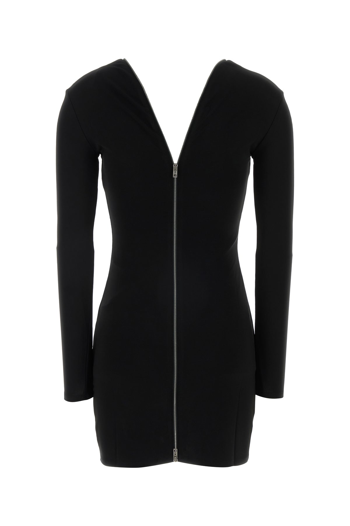 ALEXANDER WANG Mini abito in viscose stretch nero, view 2