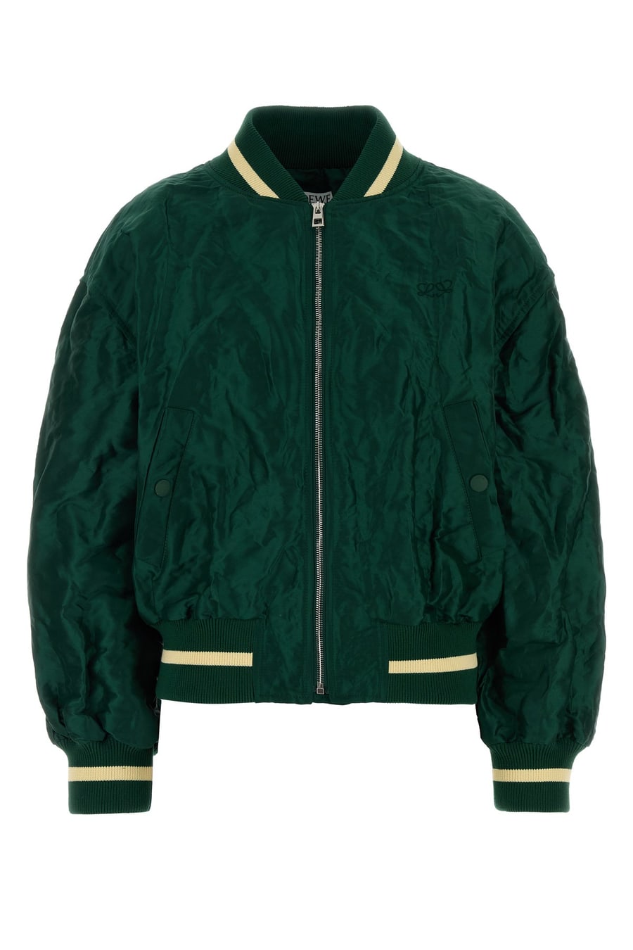 Loewe Bomber in tessuto tecnico verde scuro
