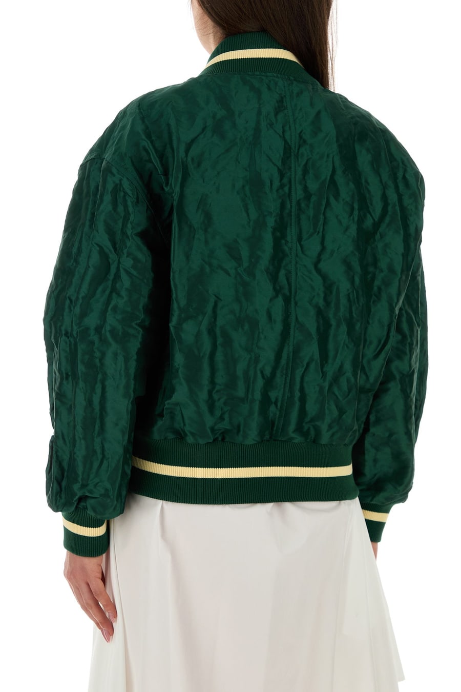 Loewe Bomber in tessuto tecnico verde scuro, view 4
