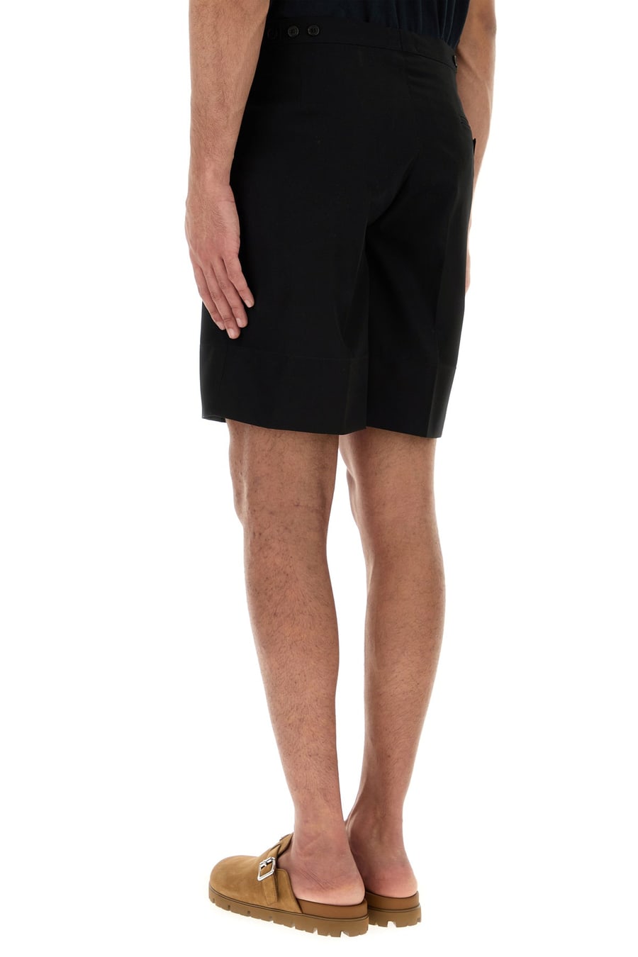 Prada Bermuda in cotone nero, view 4