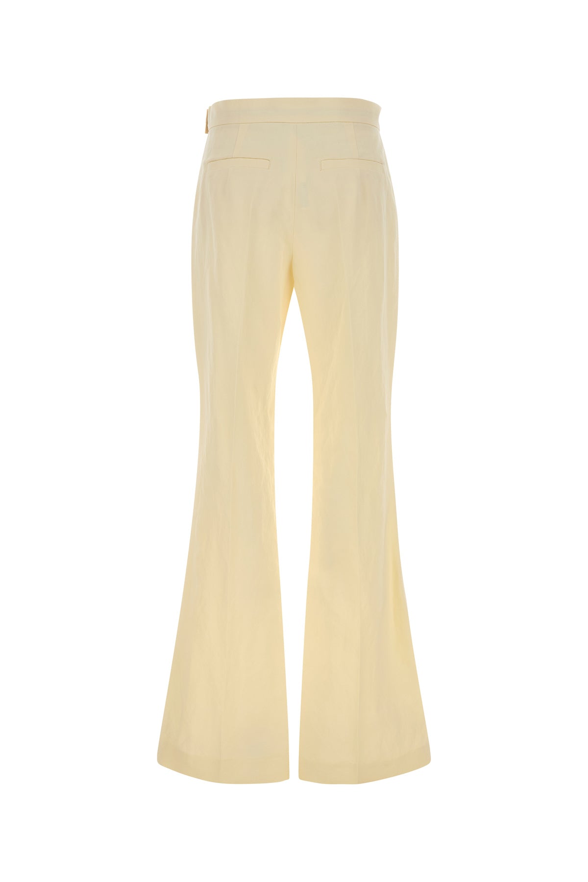 Sportmax Pantalone Piacere in misto viscosa giallo pastello, view 2