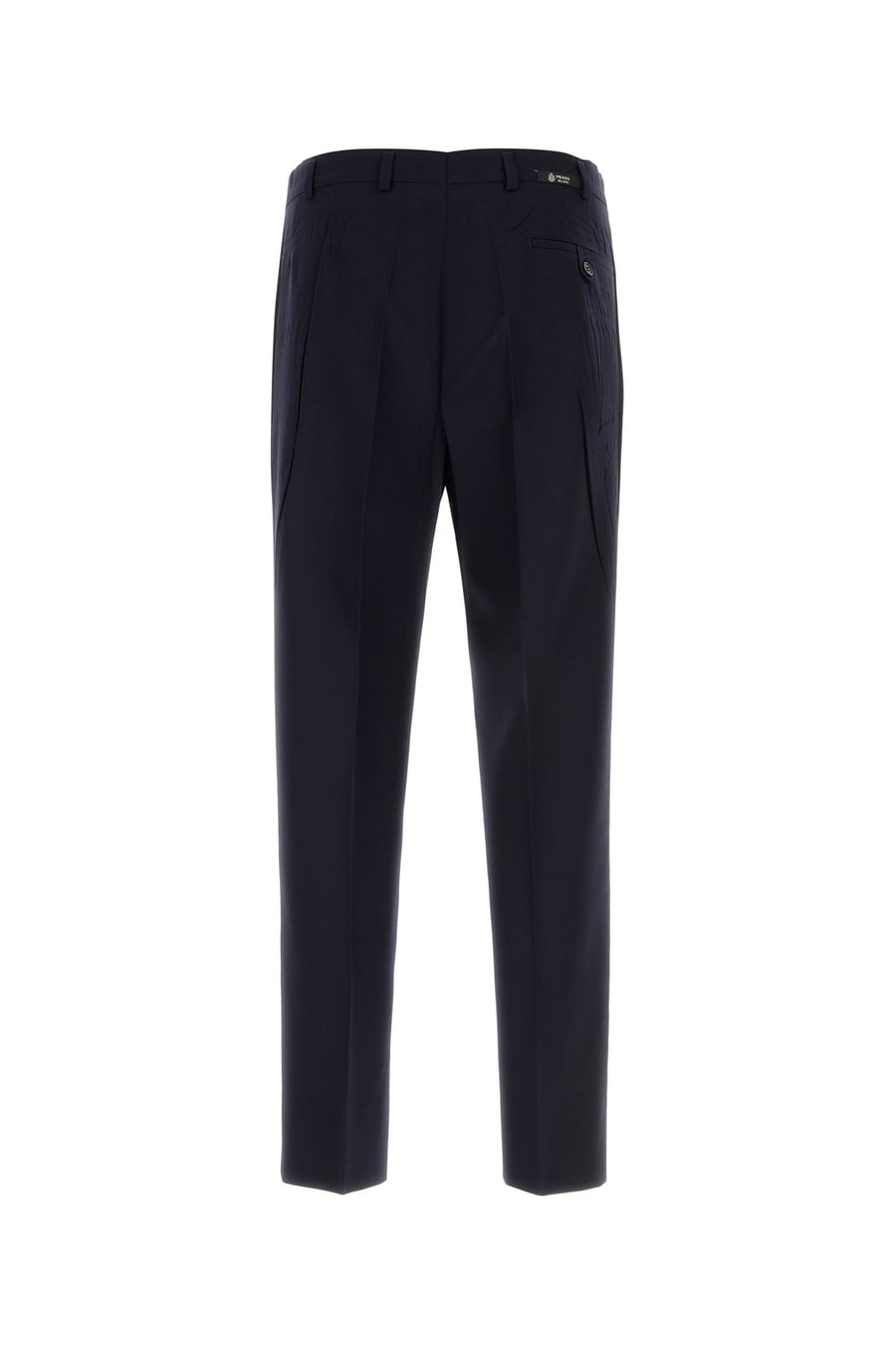 Prada Pantalone in lana blu notte, view 2