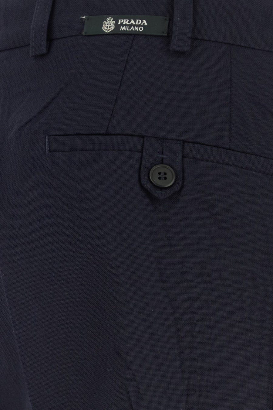 Prada Pantalone in lana blu notte, view 5