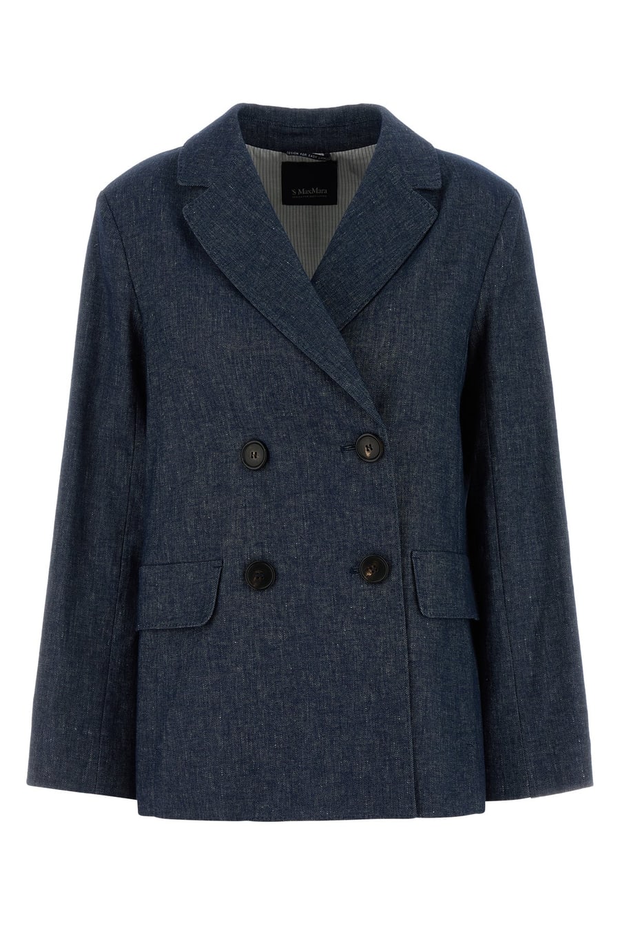 Max Mara Giacca Nero in denim stretch