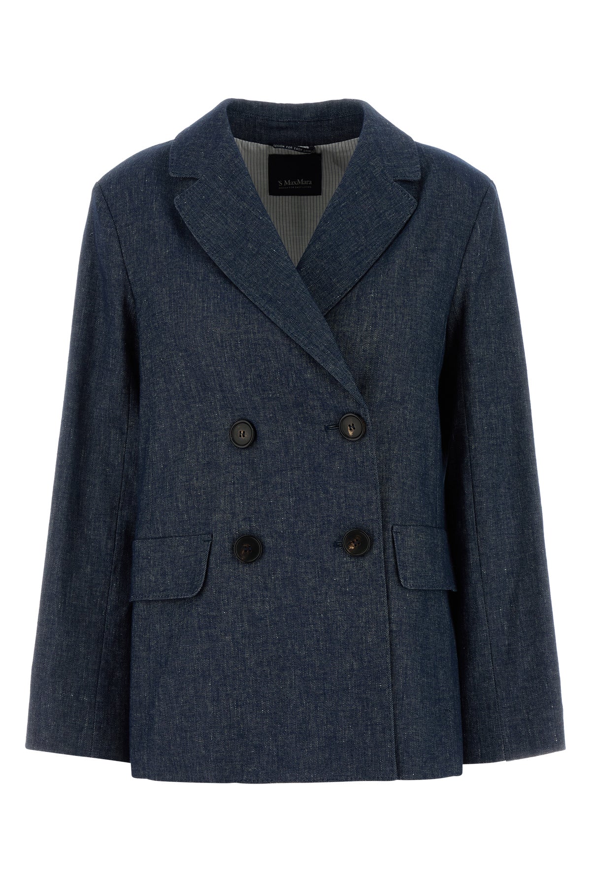 Max Mara Giacca Nero in denim stretch
