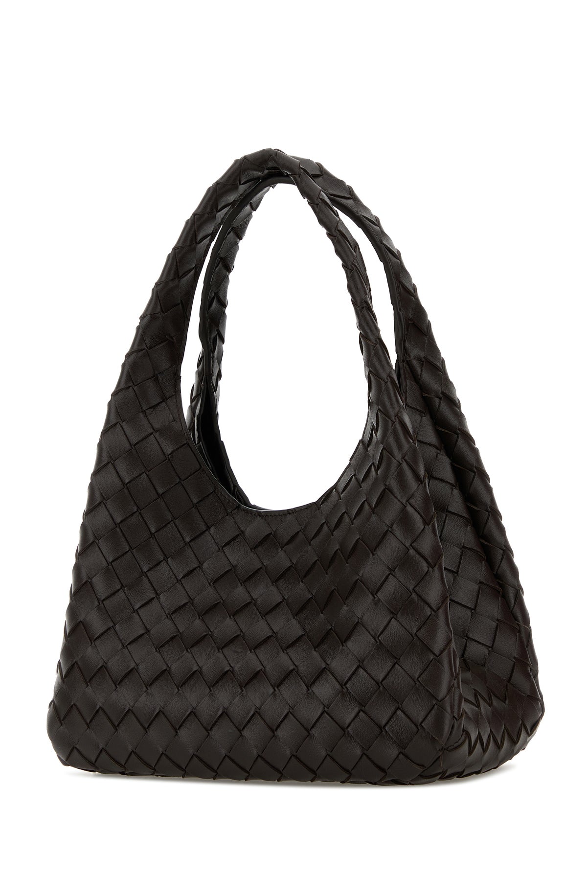 Bottega Veneta Borsa a spalla Campana piccola in pelle testa di moro, view 2