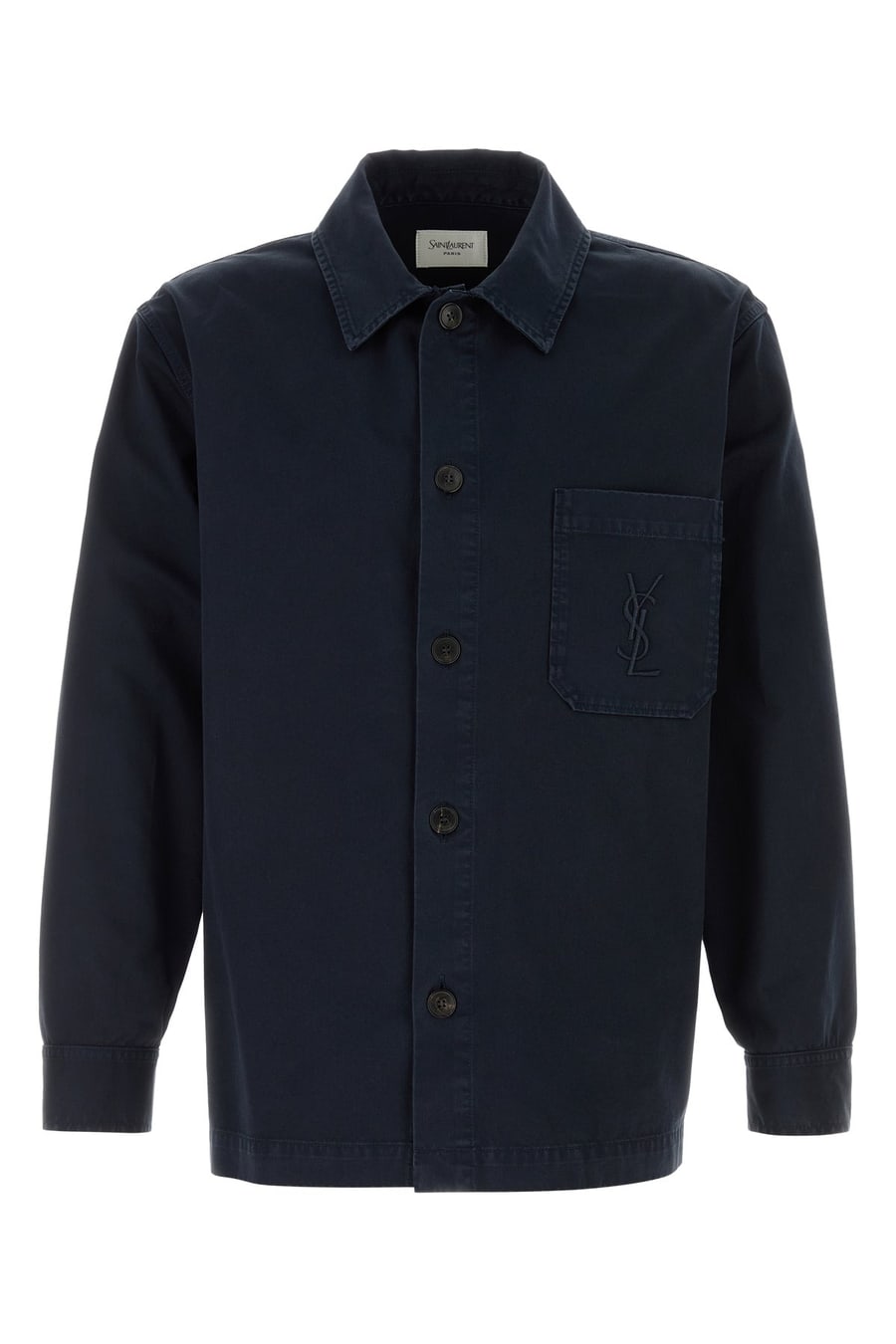 Saint Laurent Camicia in cotone blu scuro