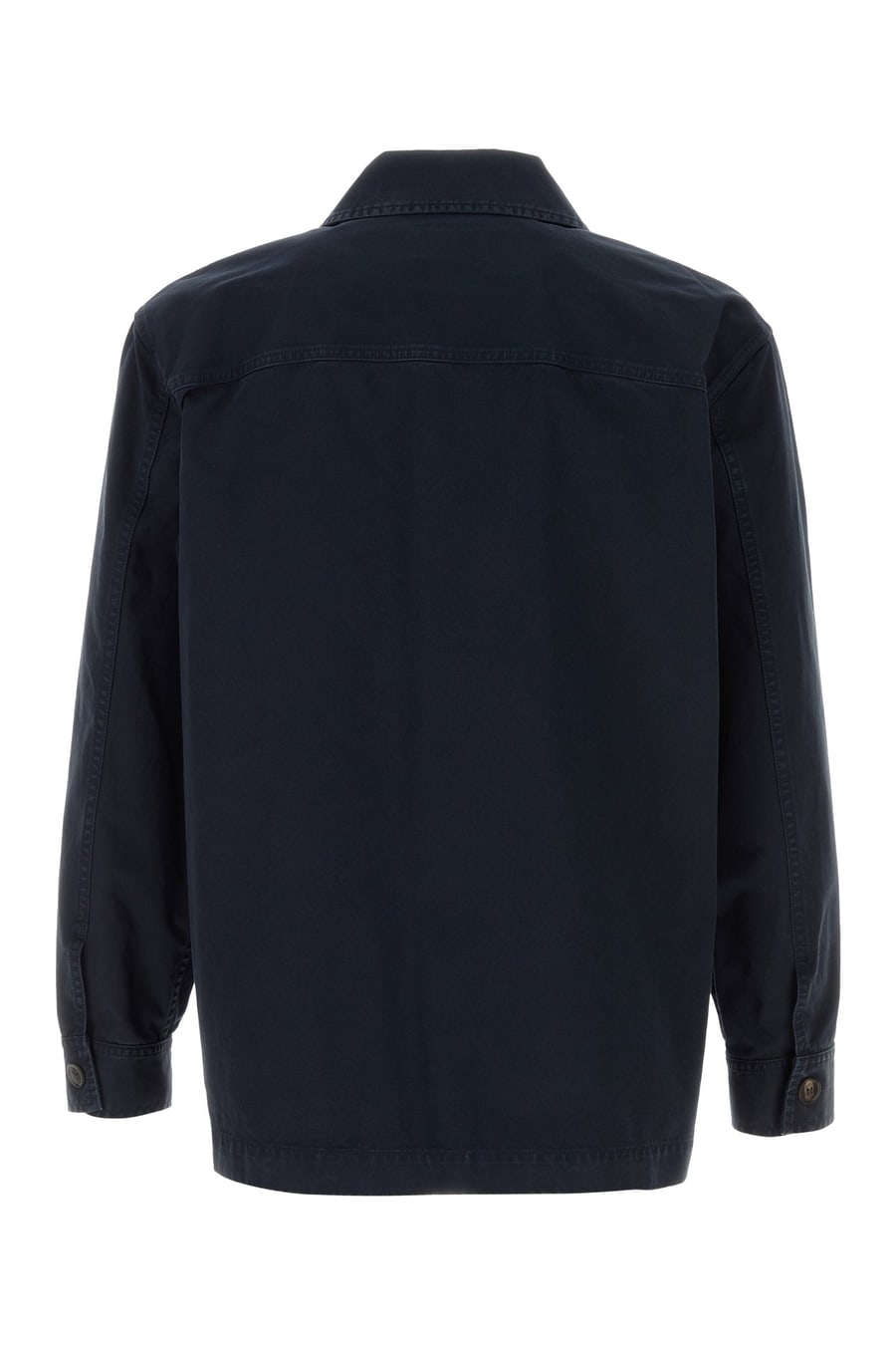 Saint Laurent Camicia in cotone blu scuro, view 2