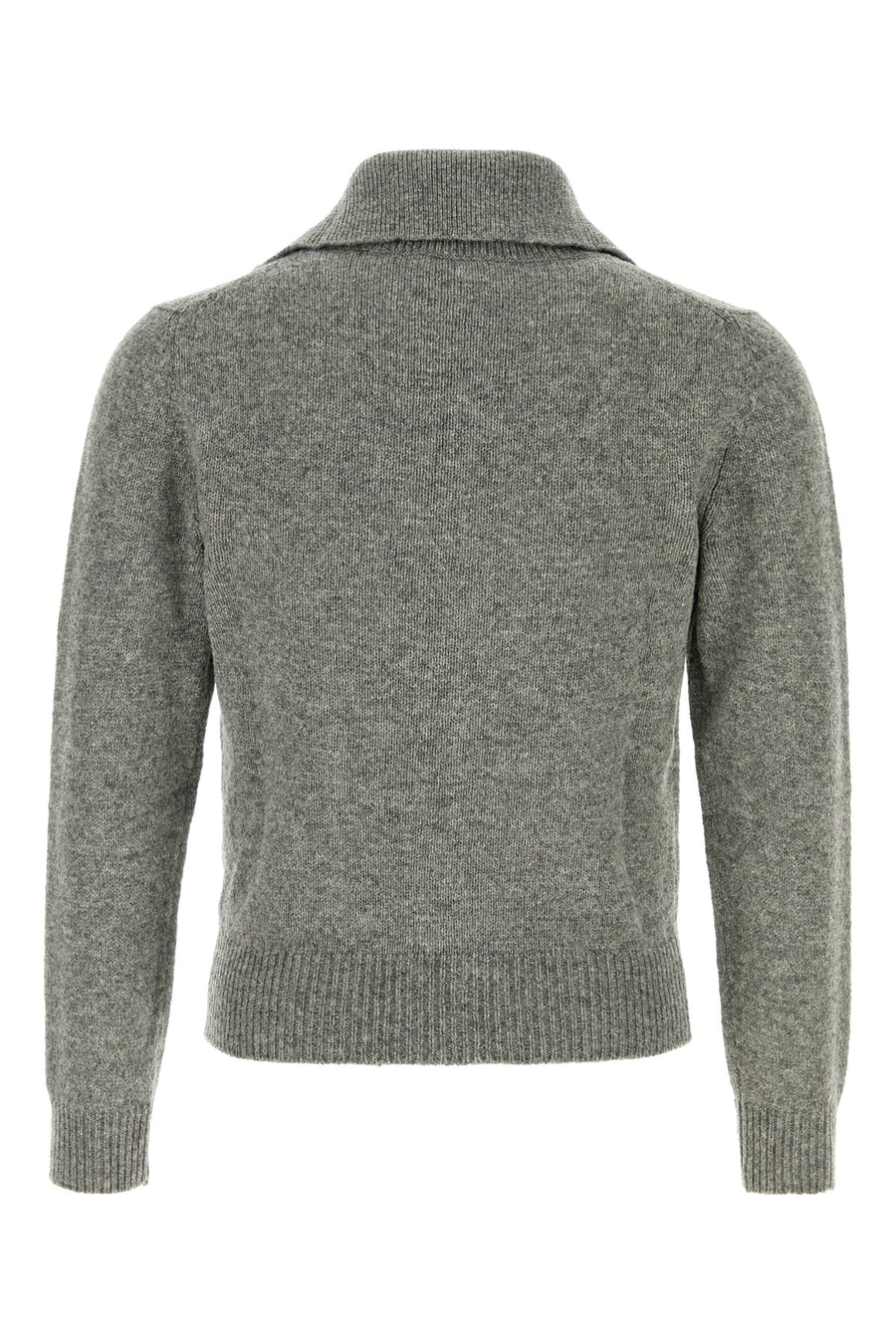 Jil Sander Cardigan in misto lana grigia, view 2