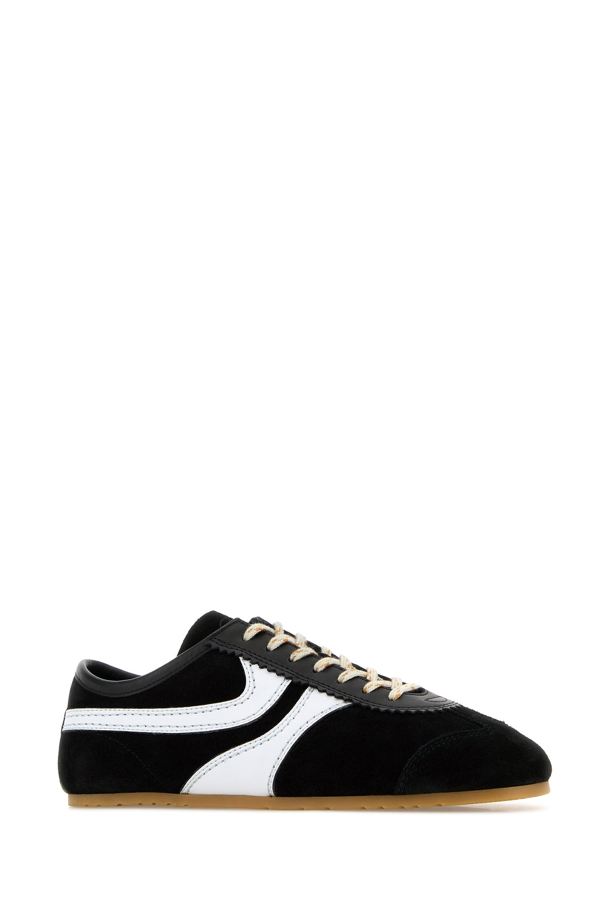 Dries Van Noten Sneakers in pelle scamosciata nera, view 2
