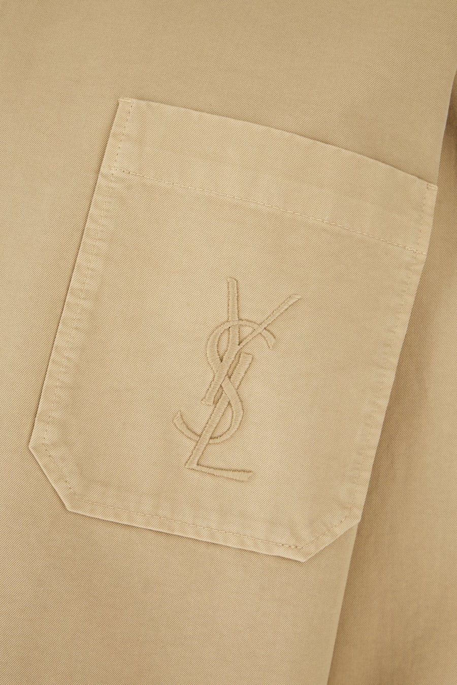 Saint Laurent Camicia in cotone beige, view 3