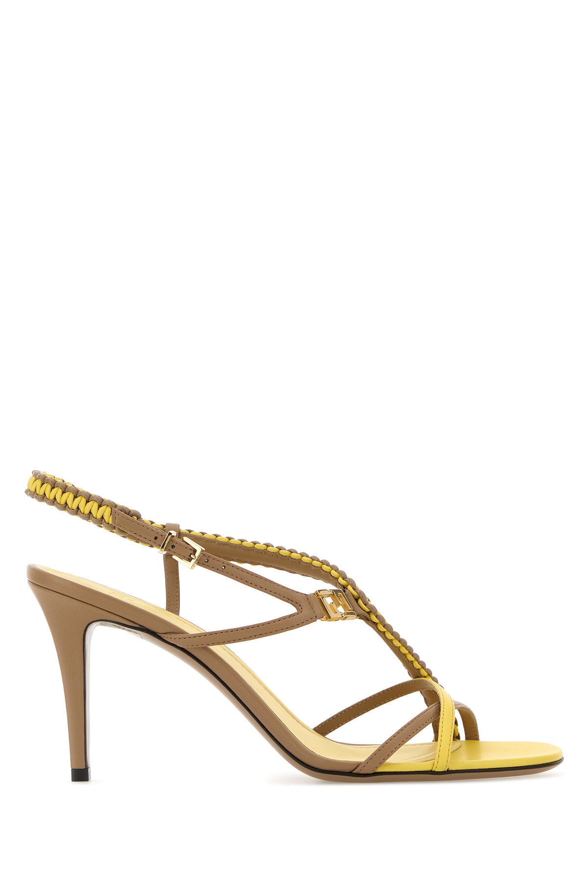 Fendi Sandali FFold in pelle bicolor