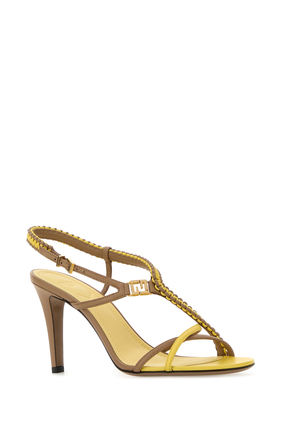 Fendi Sandali FFold in pelle bicolor, view 2