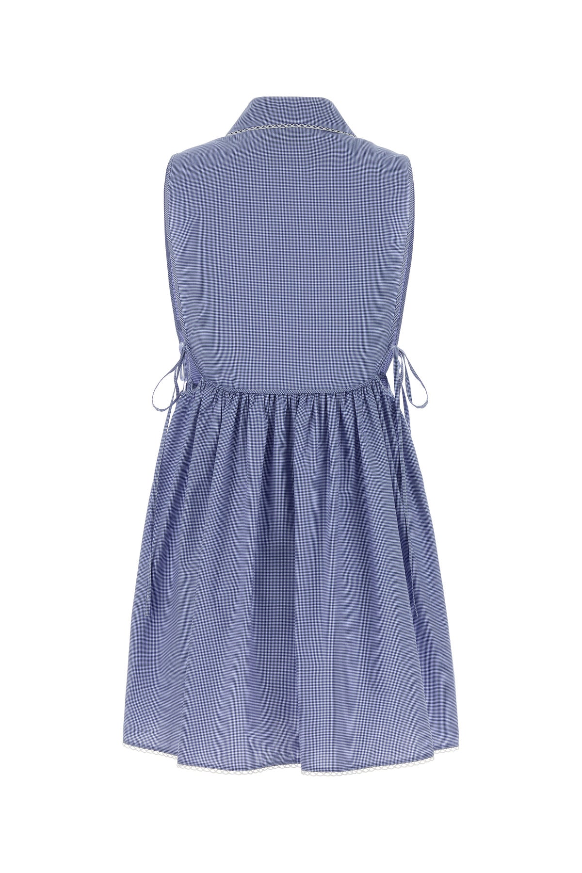 Miu Miu Mini abito in cotone ricamato, view 2
