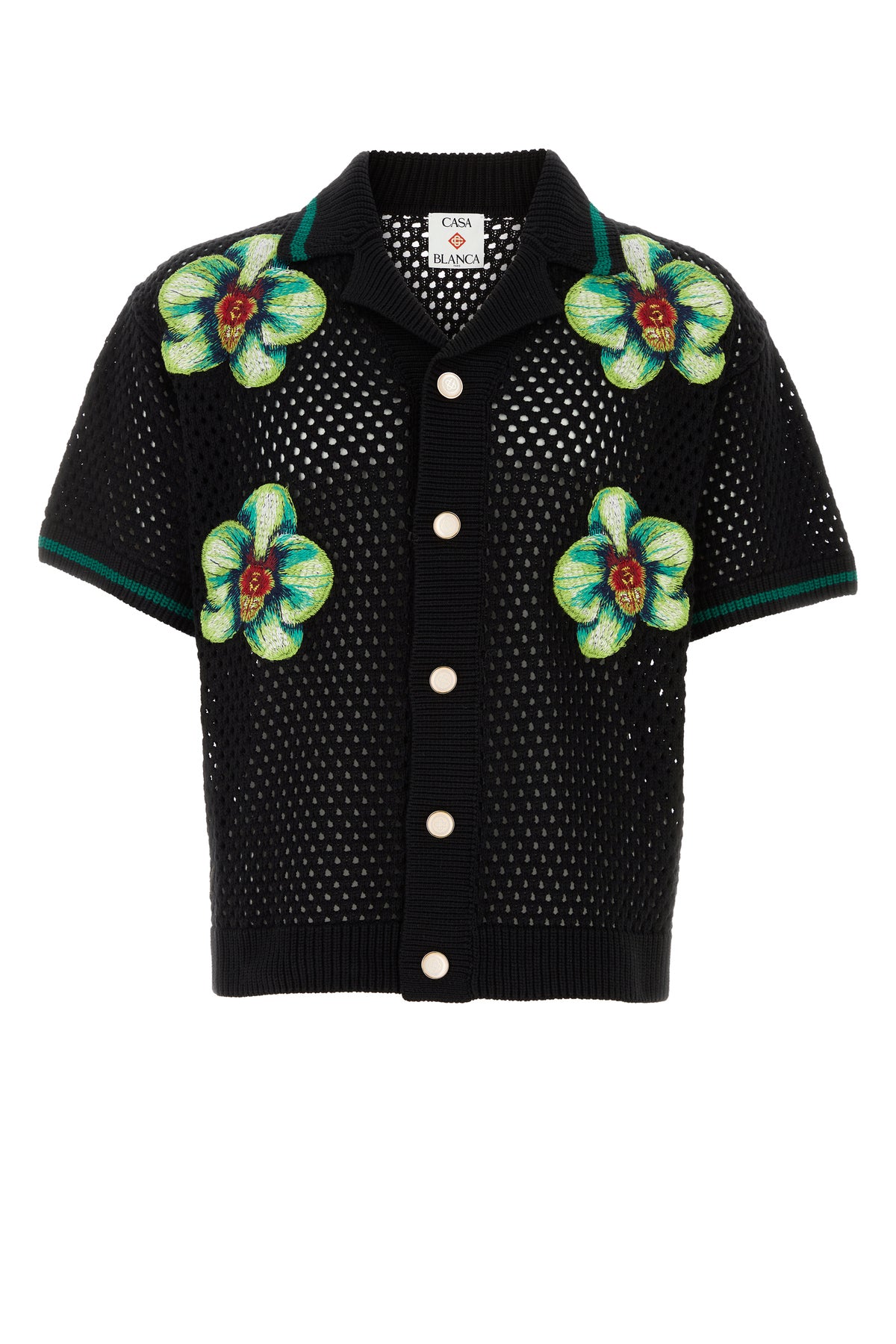 CASABLANCA Camicia in crochet nero
