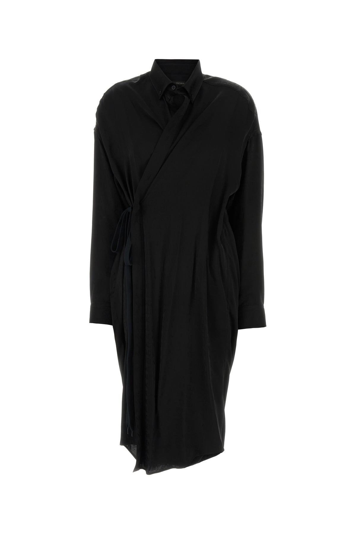 Balenciaga Abito chemisier in raso nero