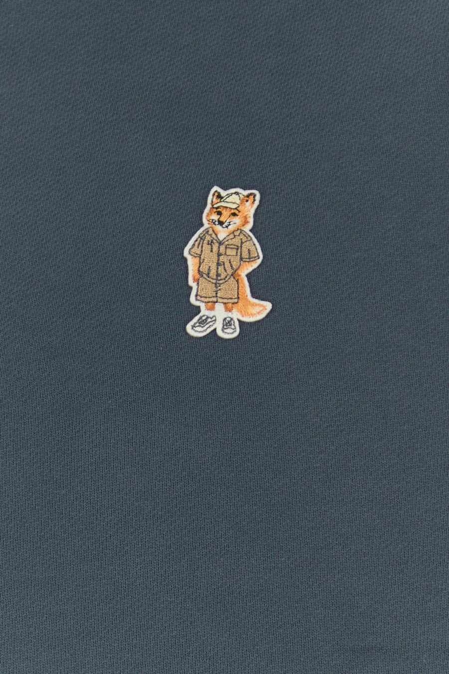 MAISON KITSUNE Felpa in cotone avio, view 3