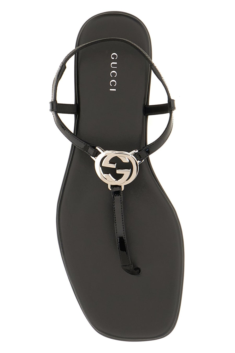 Gucci Sandali in pelle nera, view 4