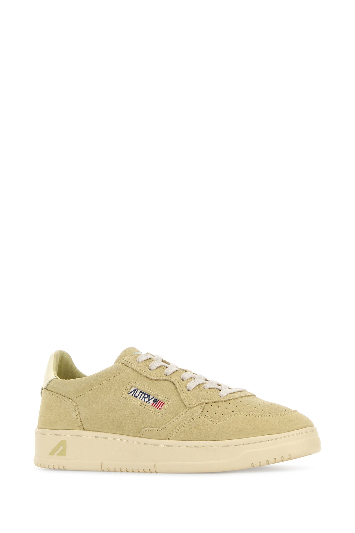 Autry Sneakers Medalist in pelle scamosciata verde pistacchio, view 2