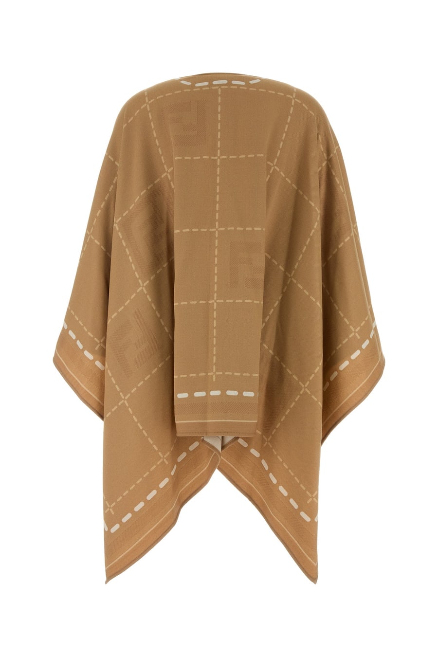 Fendi Mantella in lana ricamata, view 2