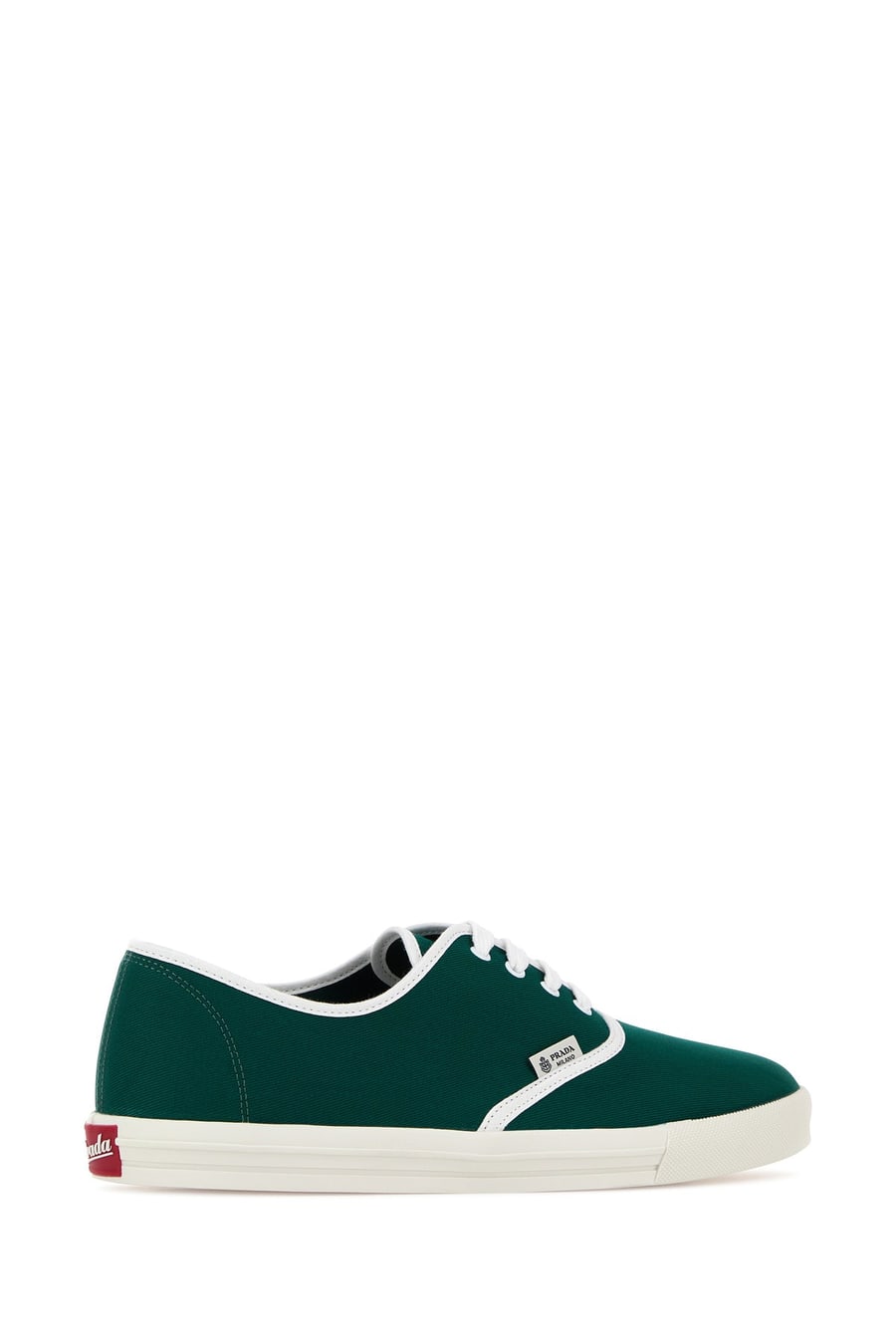 Prada Sneakers in tela verde, view 3