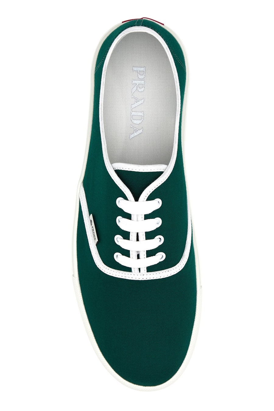 Prada Sneakers in tela verde, view 4