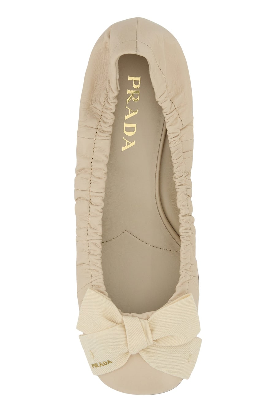 Prada Scarpe con tacco in pelle avorio, view 4